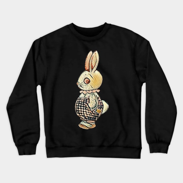 Cute Vintage Bunny Rabbit Crewneck Sweatshirt by radiogalaxy